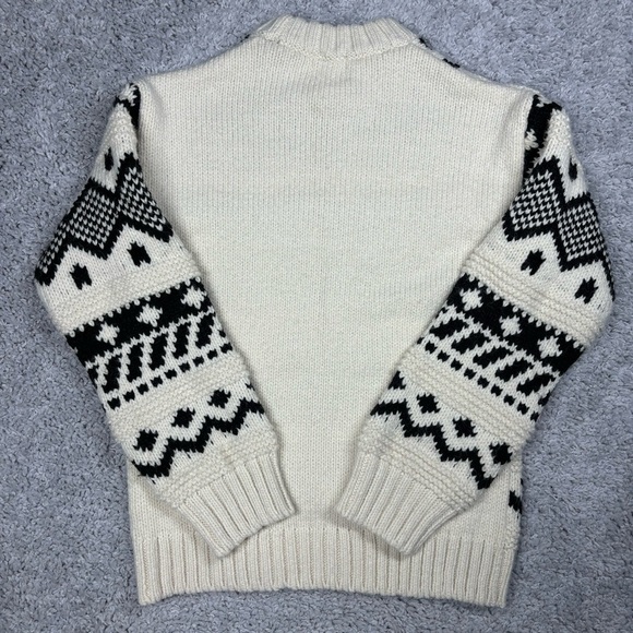 H&M Sweater Womens Extra Small Classic Crewneck Cozy Textured Geometric Knit - Picture 3 of 4